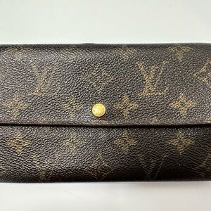 💙 Louis Vuitton Monogram Long Wallet with Dustbag Dust Bag - Authentic